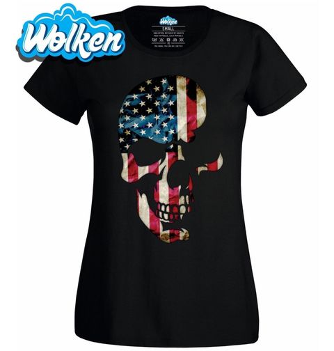 Obrázek produktu Dámské tričko Americká Lebka Symbol Ohrožení