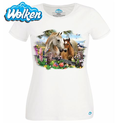 Obrázek produktu Dámské tričko Koňe na Farmě