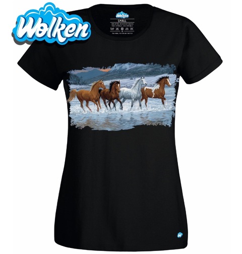 Obrázek produktu Dámské tričko Stádo Koní Běžící Koně
