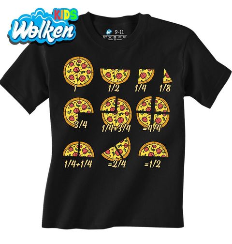 Obrázek produktu Dětské tričko Pizza a Matematické Zlomky