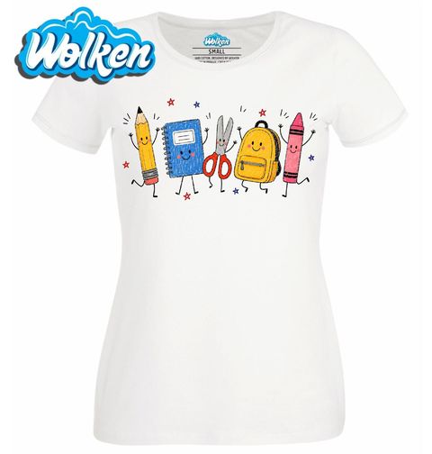 Obrázek produktu Dámské tričko Veselé Školní Pomůcky