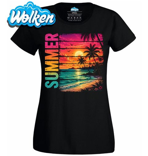 Obrázek produktu Dámské tričko Léto u Západu Slunce nad Tropickým Mořem Summer