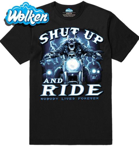 Obrázek produktu Pánské tričko Bleskový Motorkář Shut Up and Ride