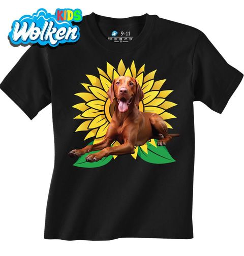 Obrázek produktu Dětské tričko Maďarský Ohař Vizsla se Slunečnící
