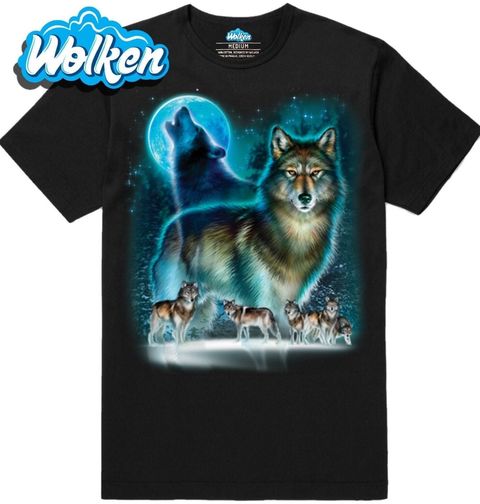 Obrázek produktu Pánské tričko Smečka Vlků při úplňku 