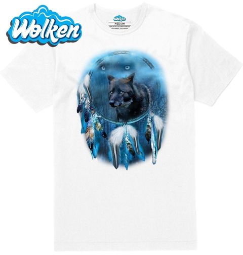 Obrázek produktu Pánské tričko Duchovní Vlk černý Lapač Snů