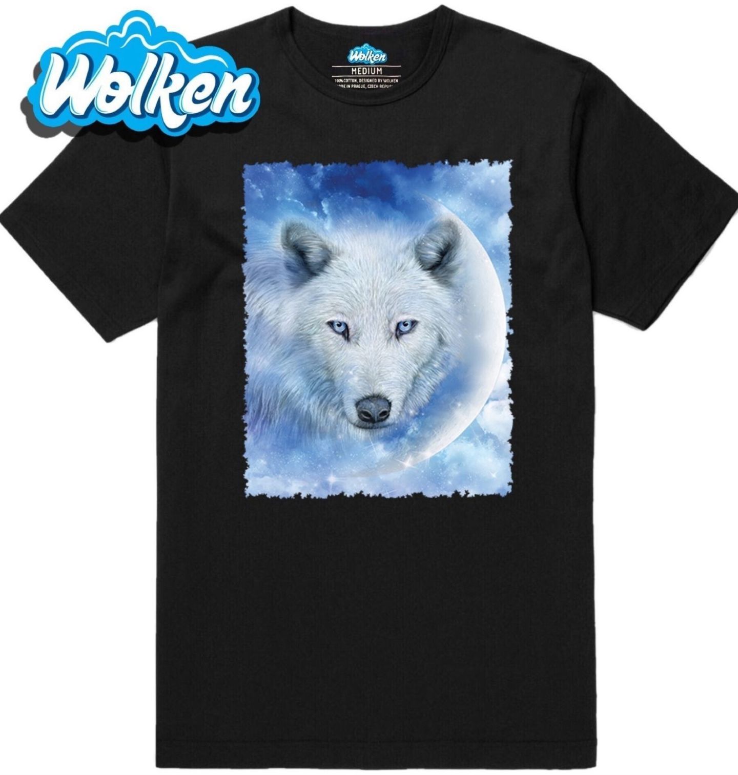 Pánské tričko Mesíční Vlk Polární (Skladem S-5XL).jpg