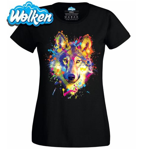 Obrázek produktu Dámské tričko Barevný Vlk