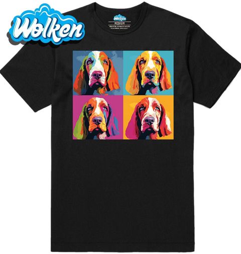 Obrázek produktu Pánské tričko Basset Hound Pop-art