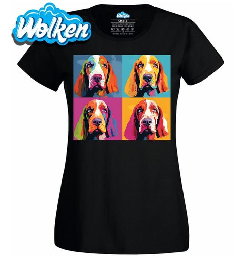 Obrázek produktu Dámské tričko Basset Hound Pop-art
