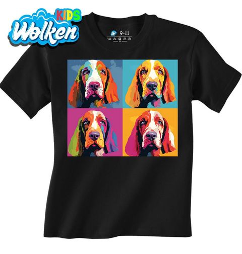 Obrázek produktu Dětské tričko Basset Hound Pop-art