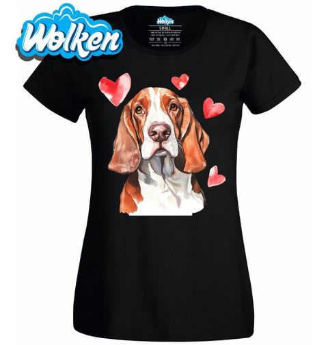 Obrázek produktu Dámské tričko Basset Hound Plný Lásky