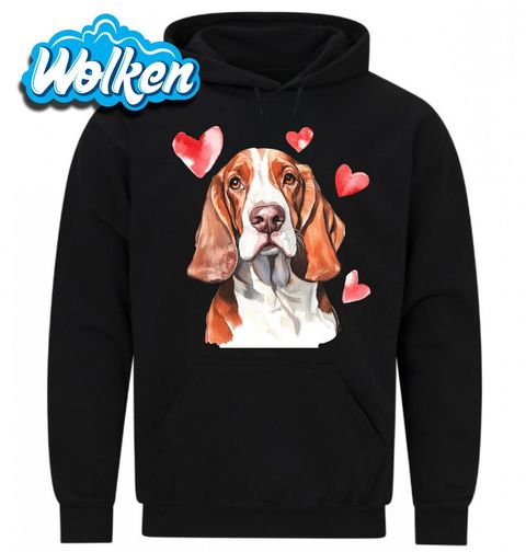 Obrázek produktu Pánská mikina Basset Hound Plný Lásky