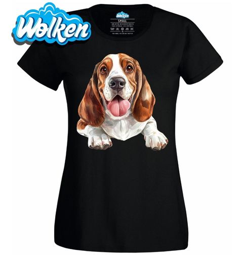 Obrázek produktu Dámské tričko Usměvavý Basset Hound