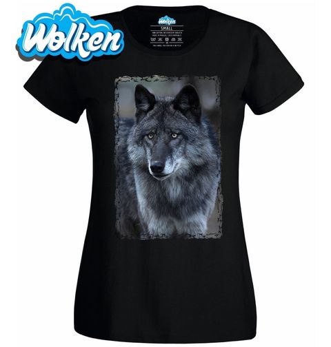 Obrázek produktu Dámské tričko Portrét Vlka černého 