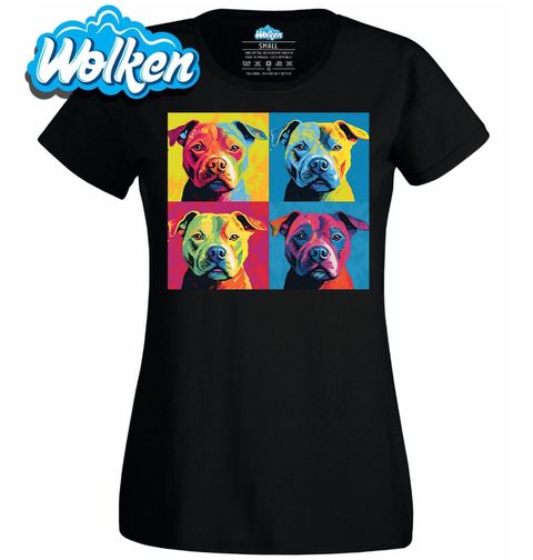 Obrázek produktu Dámské tričko Stafordšírský Bulteriér v Pop-art Stylu