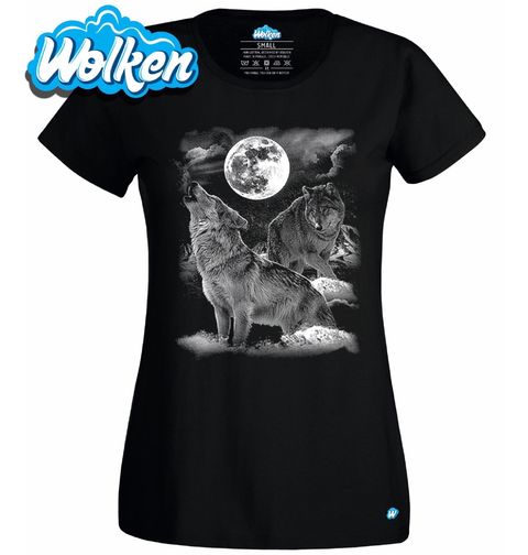 Obrázek produktu Dámské tričko Vlci a noční obloha 