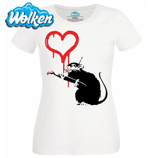 Obrázek produktu Dámské tričko Krysa se Srdcem Love Rat Banksy