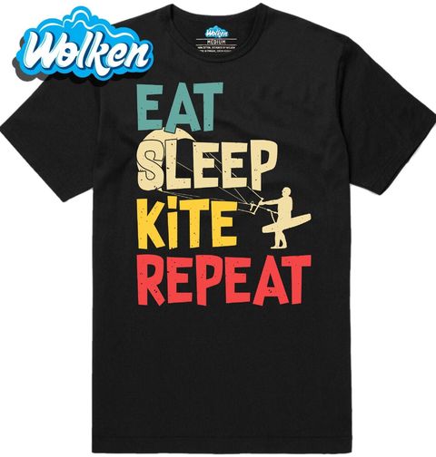 Obrázek produktu Pánské tričko Jez, spi, kitesurfuj, opakuj Eat Sleep Kite Repeat