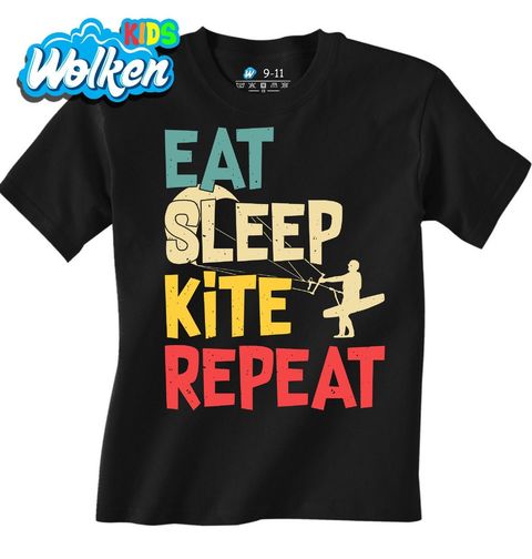 Obrázek produktu Dětské tričko Jez, spi, kitesurfuj, opakuj Eat Sleep Kite Repeat