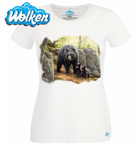 Obrázek produktu Dámské tričko Černí medvědi v jarní krajině 