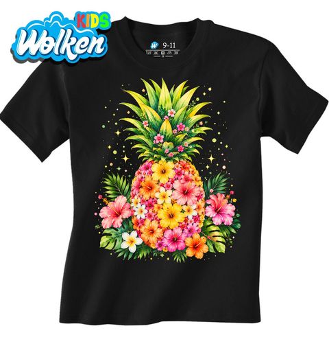 Obrázek produktu Dětské tričko Tropický Ananas s Květy Ibišku