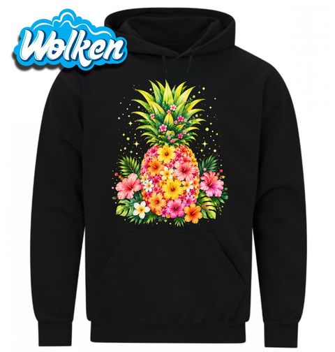 Obrázek produktu Pánská mikina Tropický Ananas s Květy Ibišku