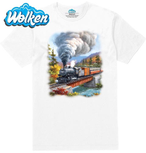 Obrázek produktu Pánské tričko Lokomotiva v podzimní krajině 