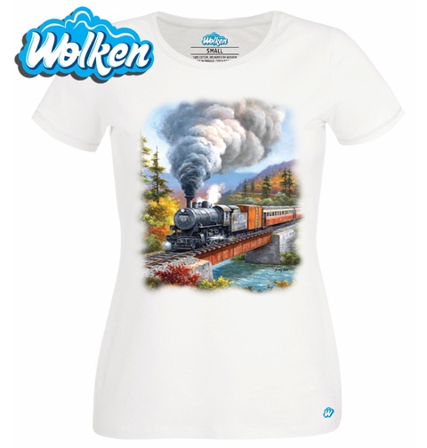 Obrázek produktu Dámské tričko Lokomotiva v podzimní krajině 