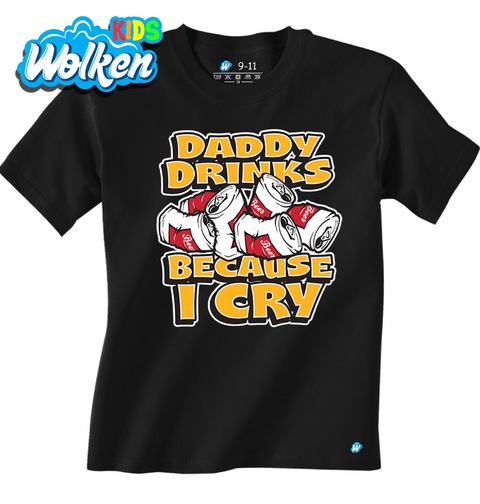 Obrázek produktu Dětské tričko Tatínkova Směs Relaxace Daddy Drinks Because I Cry
