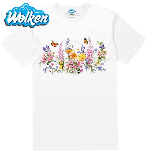 Obrázek produktu Pánské tričko Květinové pole s motýly 