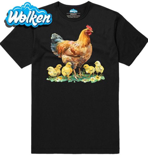 Obrázek produktu Pánské tričko Slepičí Máma s Kuřátky