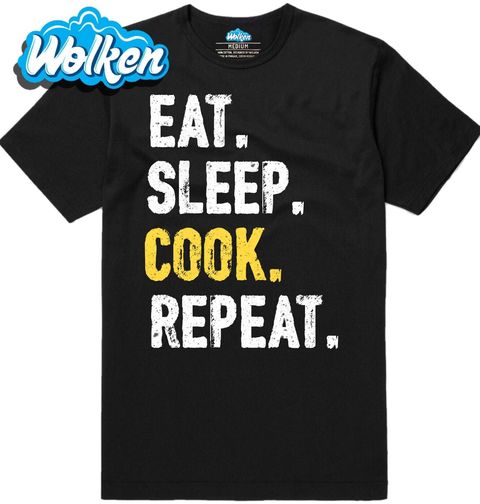 Obrázek produktu Pánské tričko Jez Spi Vař Opakuj Eat Sleep Cook Repeat
