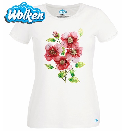 Obrázek produktu Dámské tričko Červené květiny 