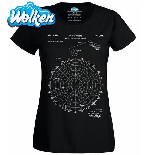 Obrázek produktu Dámské tričko Vesmírná navigace Patent P. V. H. Weemse