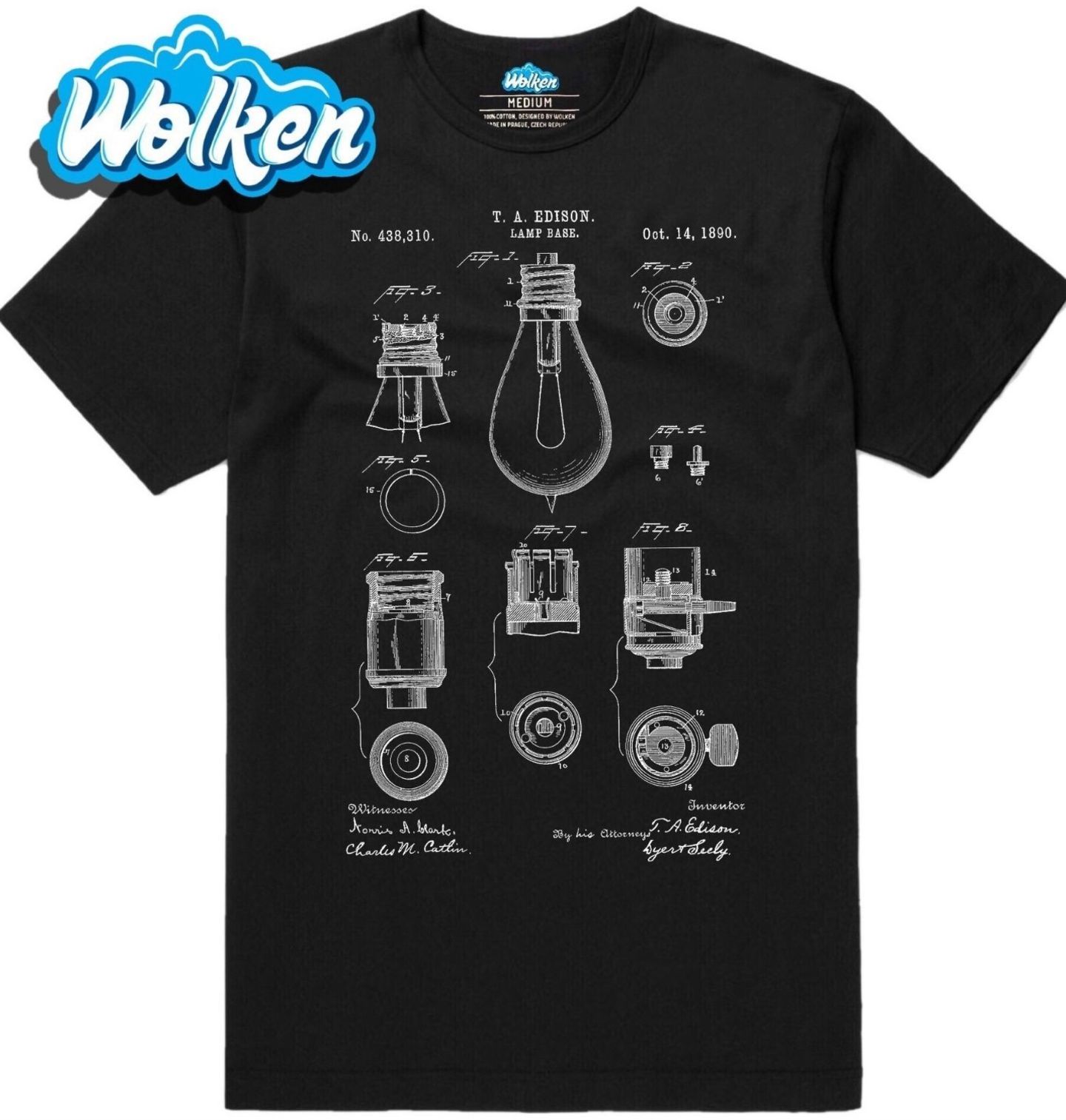Pánské tričko Žárovka Patent T. A. Edisona (Skladem S-5XL).jpg