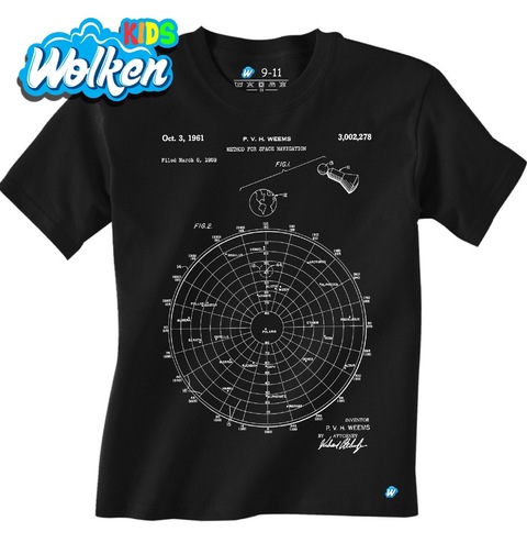 Obrázek produktu Dětské tričko Vesmírná navigace Patent P. V. H. Weemse