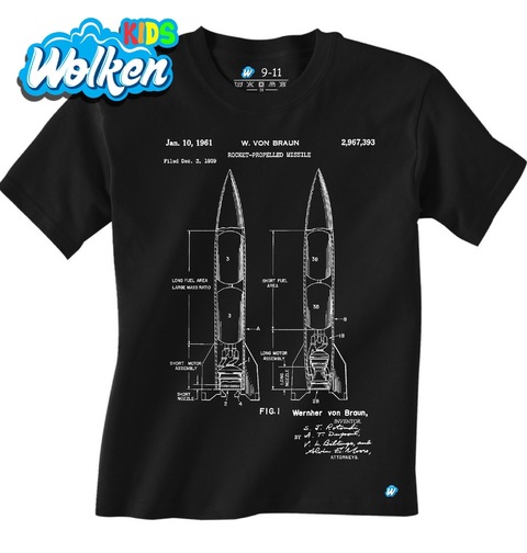 Obrázek produktu Dětské tričko Raketová střela Patent W. von Brauna