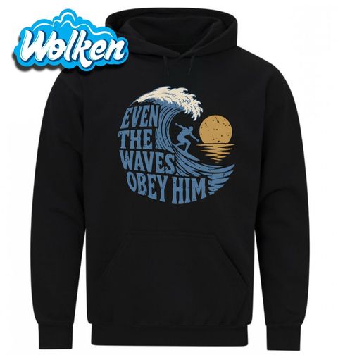 Obrázek produktu Pánská mikina Dokonce i Vlny Ho Poslouchají Even the Waves Obey Him