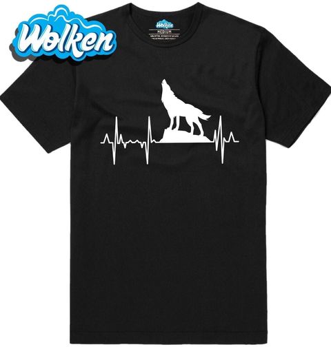 Obrázek produktu Pánské tričko Kardiogram a Vlk