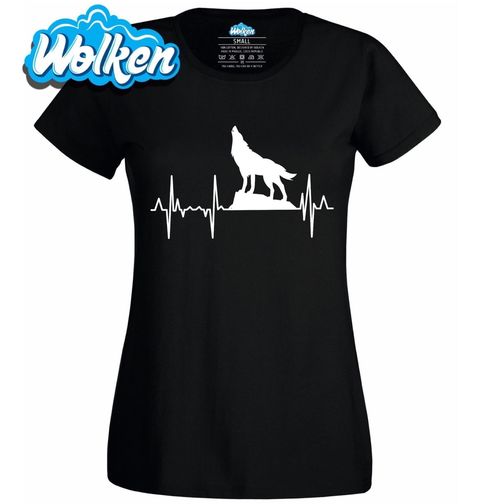 Obrázek produktu Dámské tričko Kardiogram a Vlk