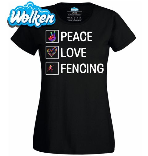 Obrázek produktu Dámské tričko Mír Láska a Šerm Peace Love Fencing