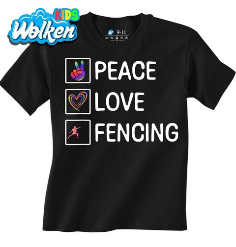 Obrázek produktu Dětské tričko Mír Láska a Šerm Peace Love Fencing