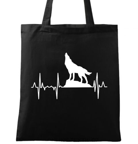 Obrázek produktu Bavlněná taška Kardiogram a Vlk