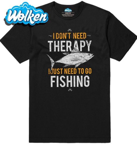 Obrázek produktu Pánské tričko Nepotřebuju terapii, potřebuji rybařit