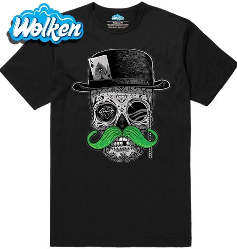 Obrázek produktu Pánské tričko Lebka Gentlemana s Monoklem 