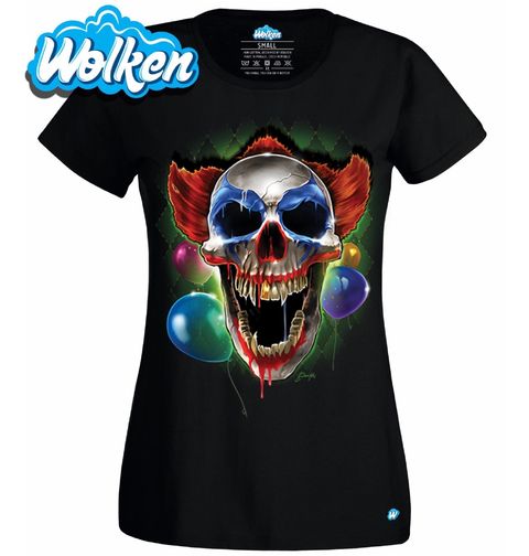 Obrázek produktu Dámské tričko Killer Clown Skull Zabijácký Klaun 