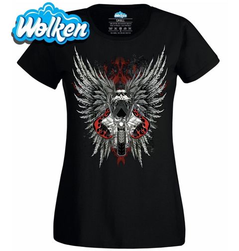 Obrázek produktu Dámské tričko Guitar Skull Wings Kytarová Lebka s Křídly