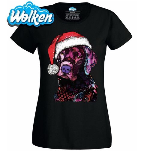 Obrázek produktu Dámské tričko Vánoční Labrador 