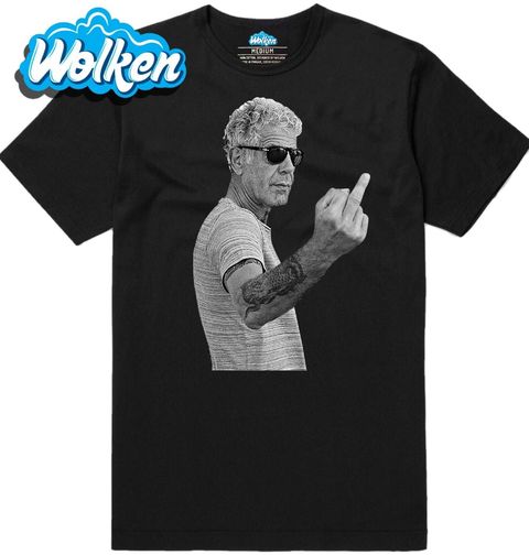 Obrázek produktu Pánské tričko Anthony Bourdain s Prostředníčkem